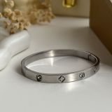 Aurelia Crystal Clover Bangle