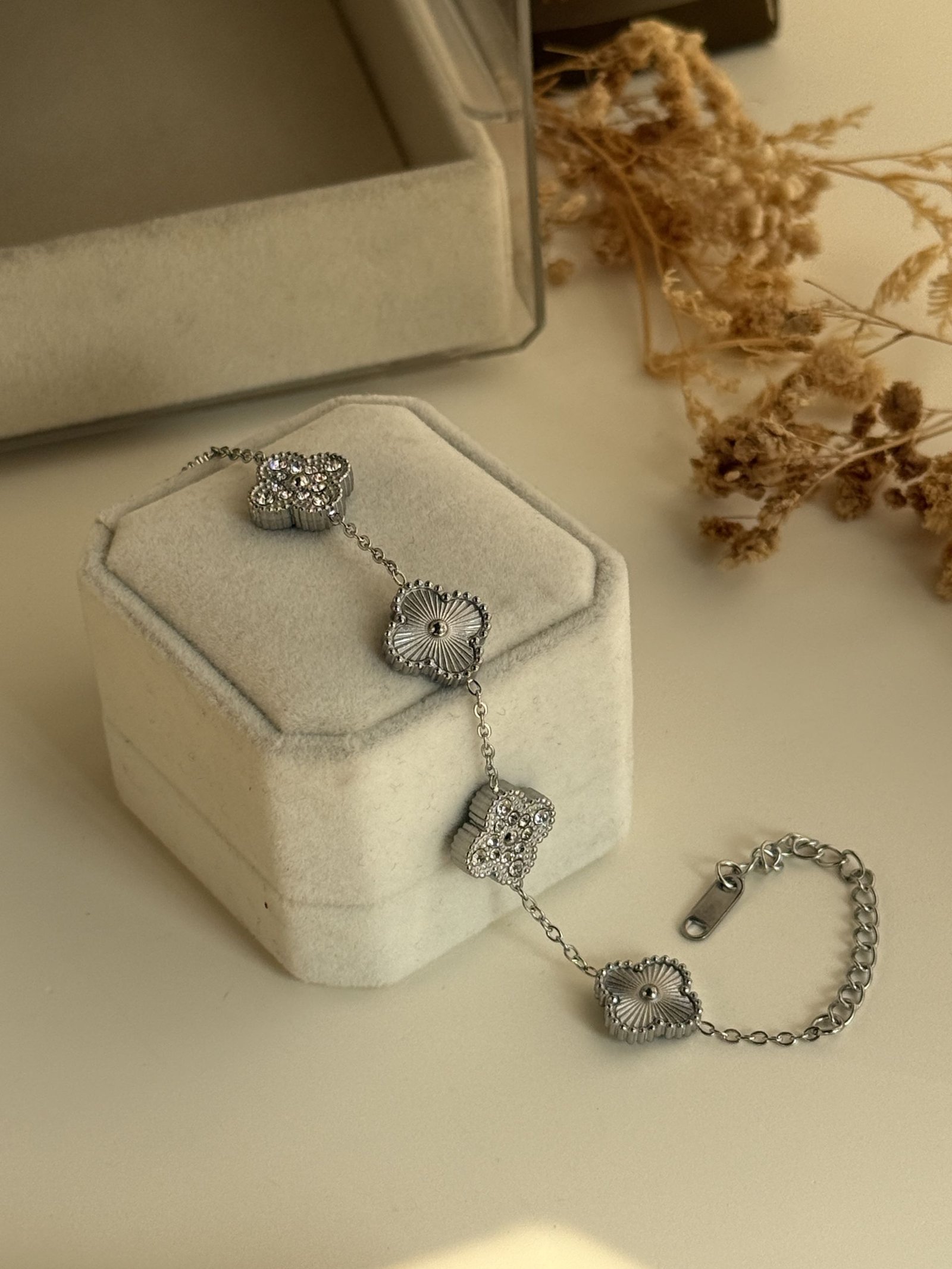 Radiant Clover Crystal Accent Bracelet