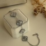 Celestia Crystal Clover Chain Bracelet