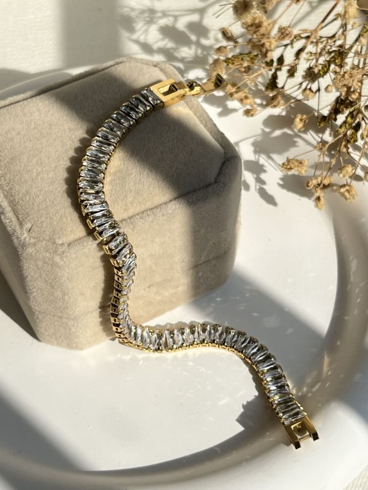 Veloria Baguette Tennis Chain Bracelet