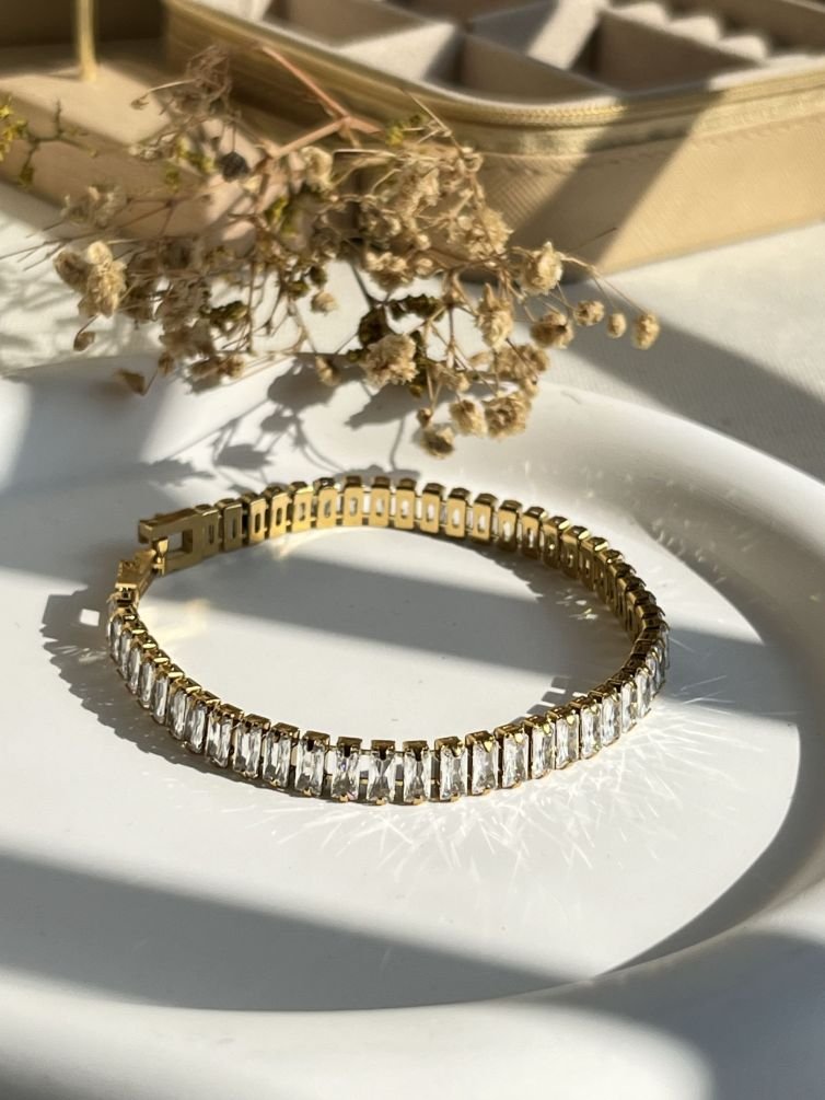 Veloria Baguette Tennis Chain Bracelet