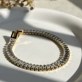 Veloria Baguette Tennis Chain Bracelet