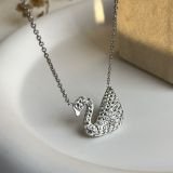 Aurevia Swan Pavé Necklace