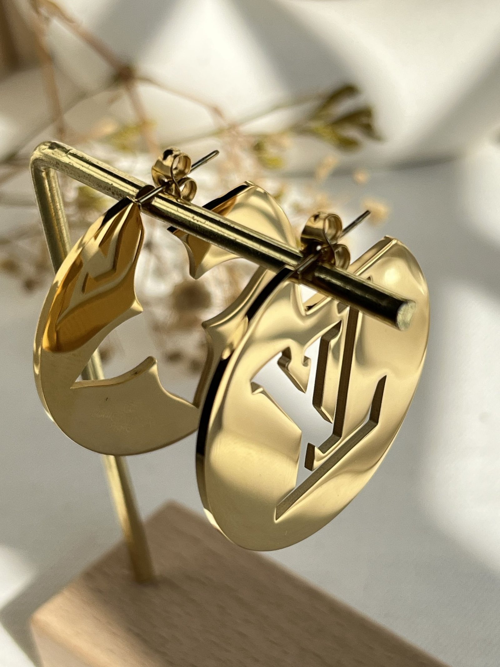 Aurelle Emblem Hoop Earrings