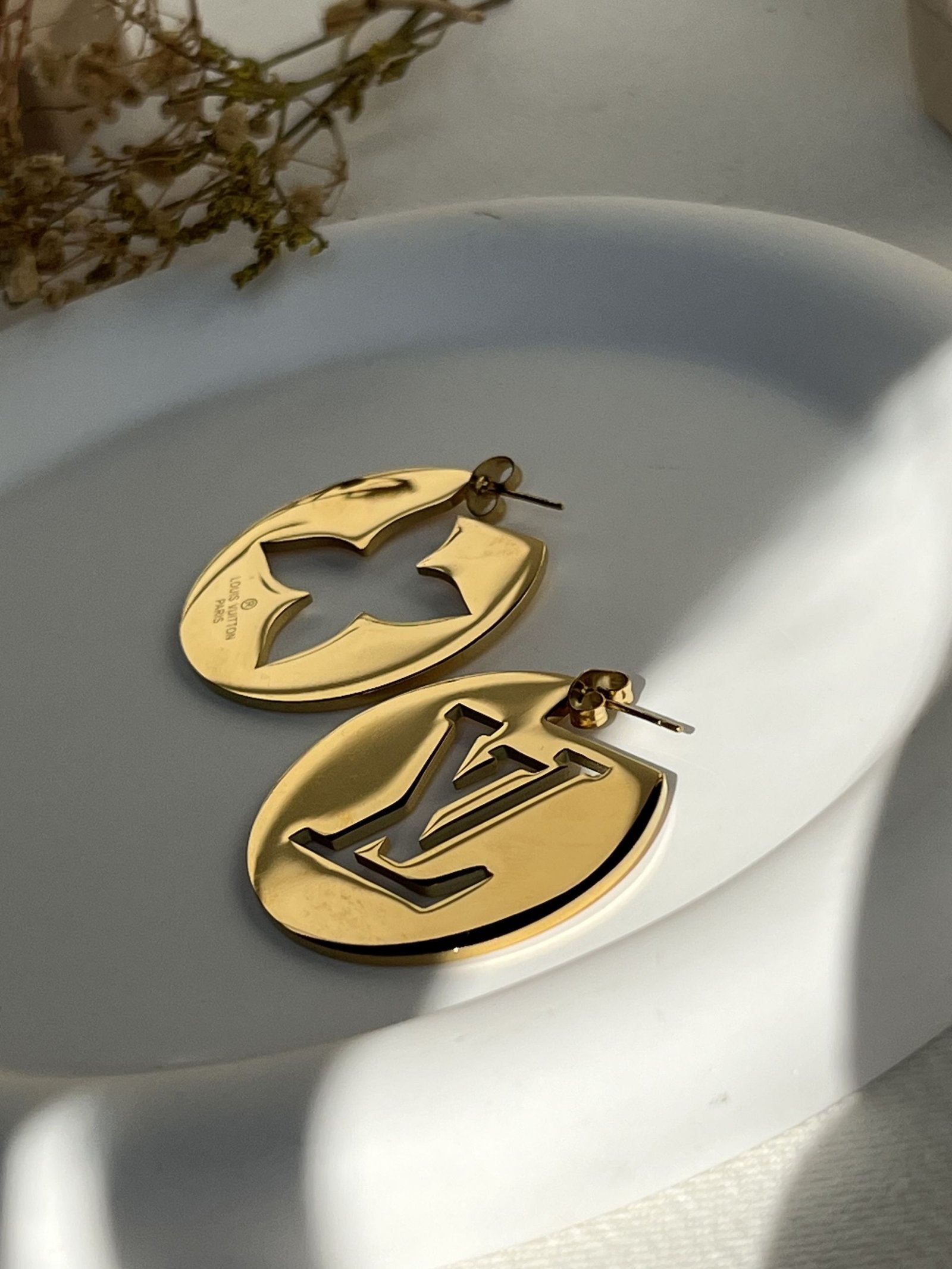 Aurelle Emblem Hoop Earrings