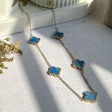 Elvara Five Clover Chain Necklace