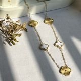 Elvara Duo Clover Station Necklace