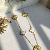 Elvara Duo Clover Station Necklace