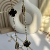 Elvara Pearl Clover Chain Necklace (15 mm)