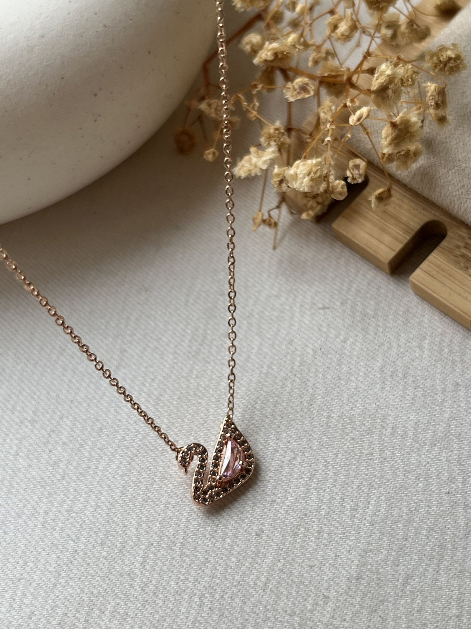Lunara Swan Crystal Necklace