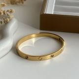 Aurelia Crystal Clover Bangle