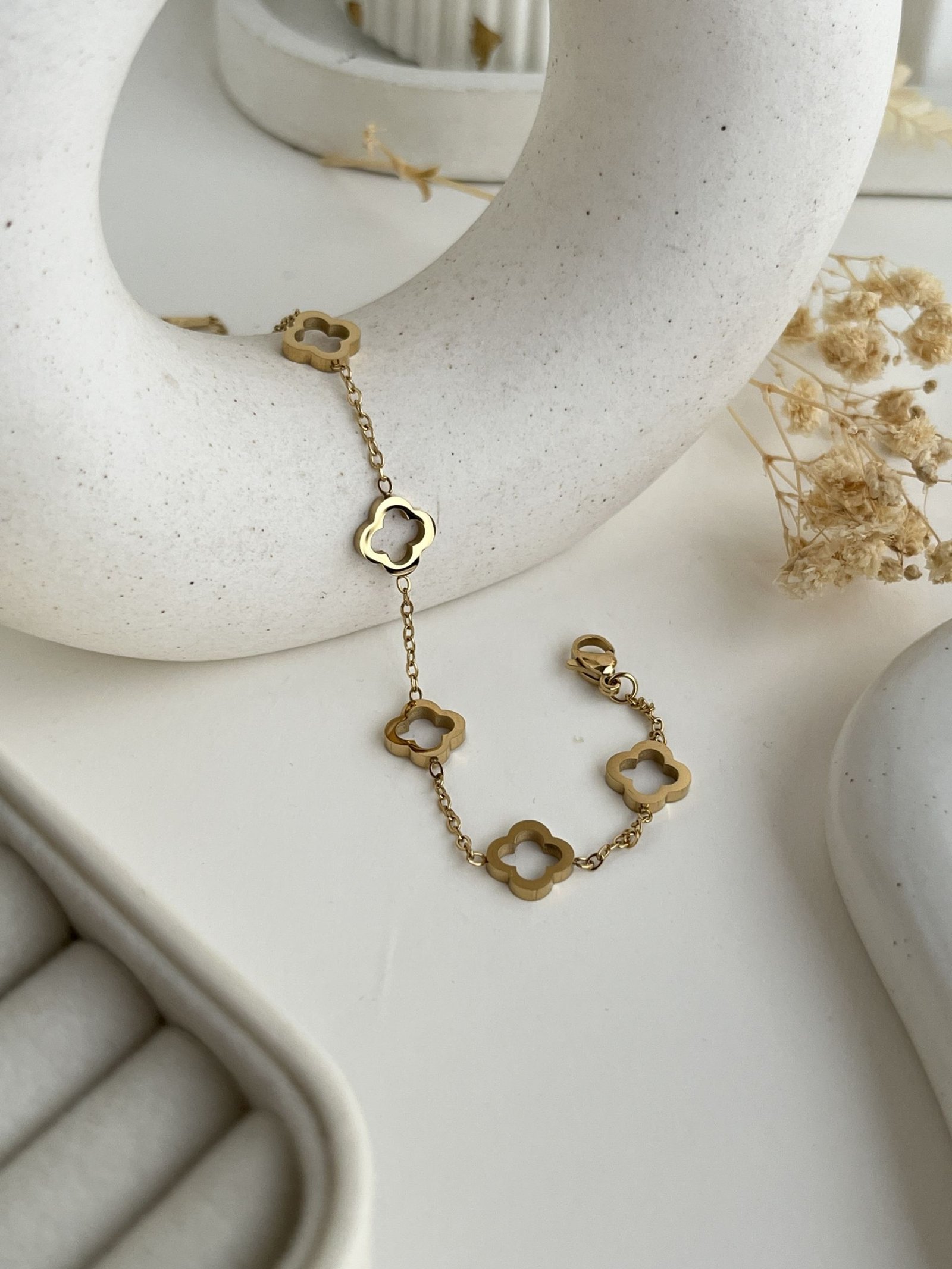 FlorΓ©a Clover Chain Bracelet