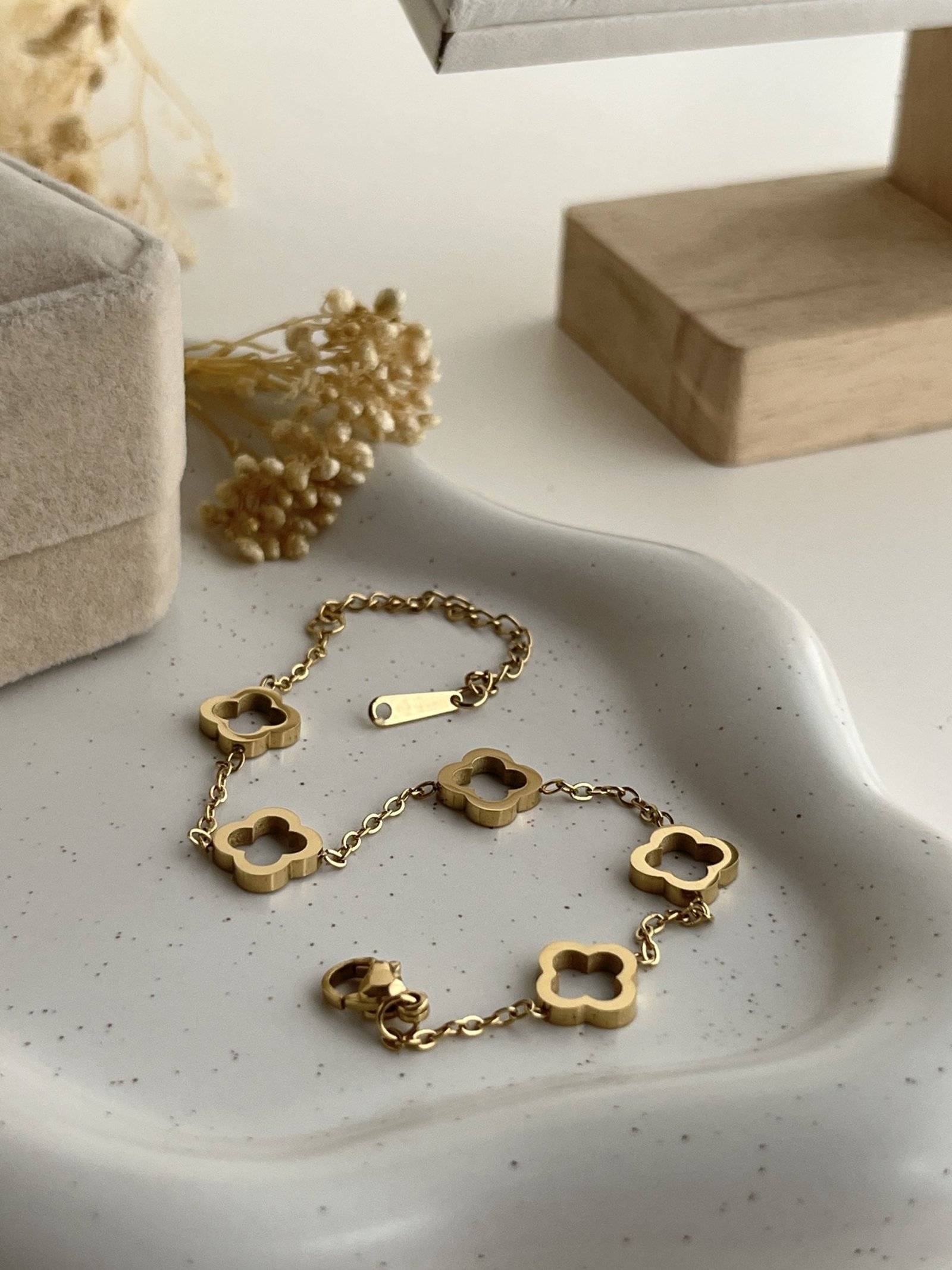 FlorΓ©a Clover Chain Bracelet