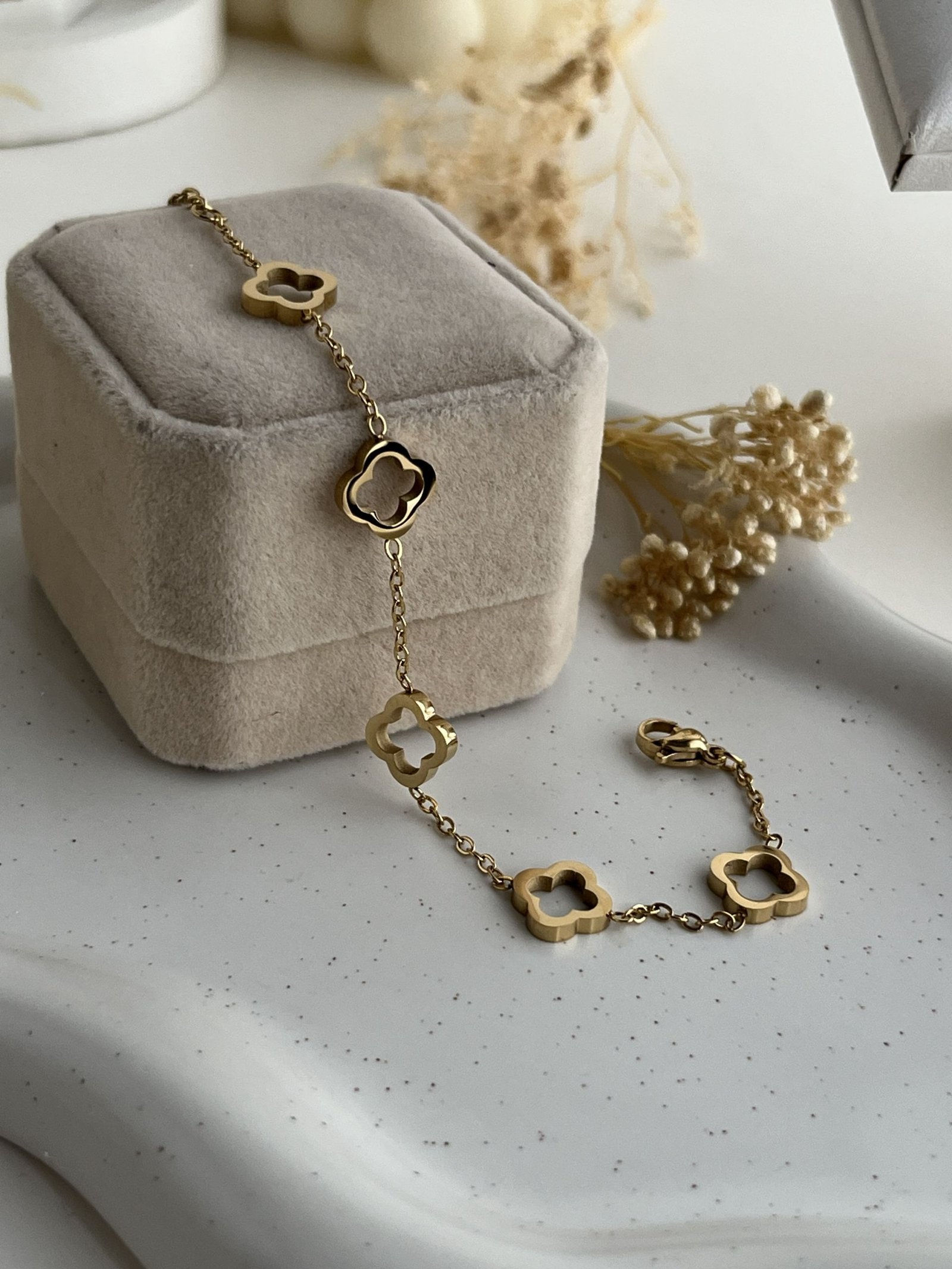 FlorΓ©a Clover Chain Bracelet