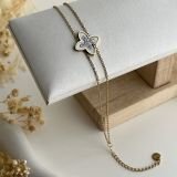 Celestia Crystal Clover Chain Bracelet