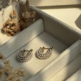 Pearl Halo Mini Hoops