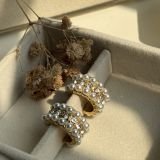 Pearl Halo Hoop Earrings