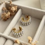 Pearl Halo Hoop Earrings