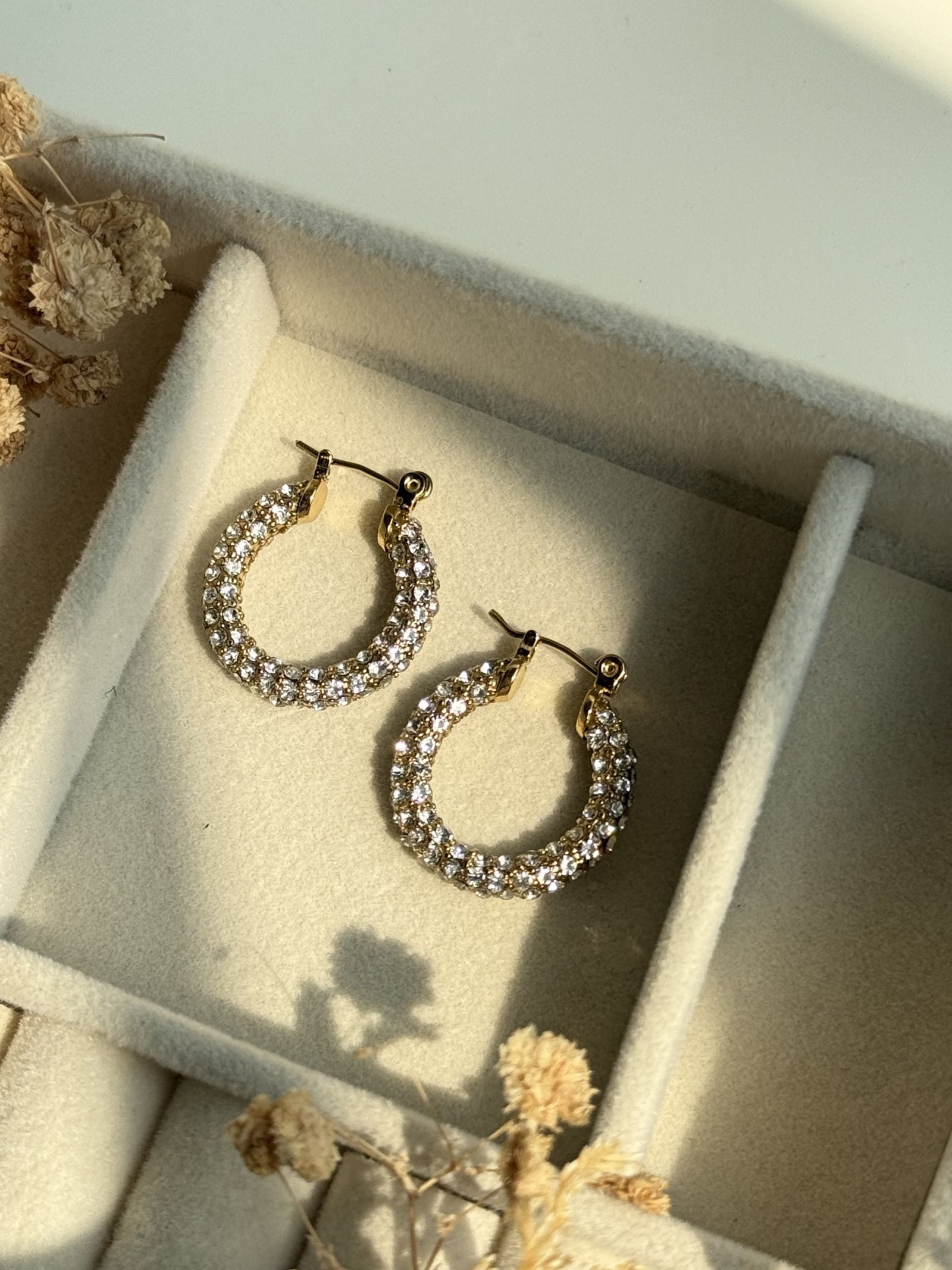 Crystal Radiance Hoop Earrings