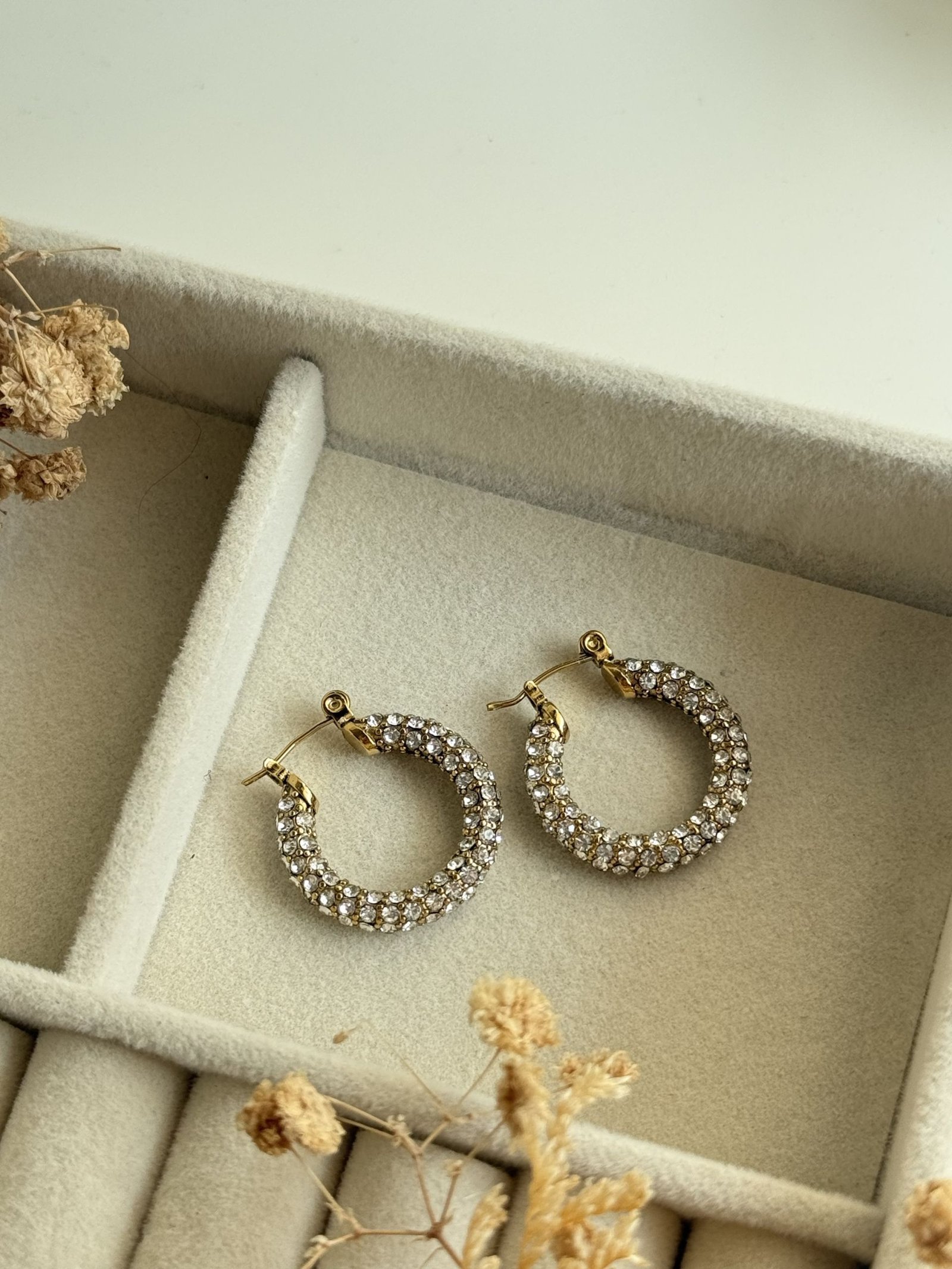 Crystal Radiance Hoop Earrings