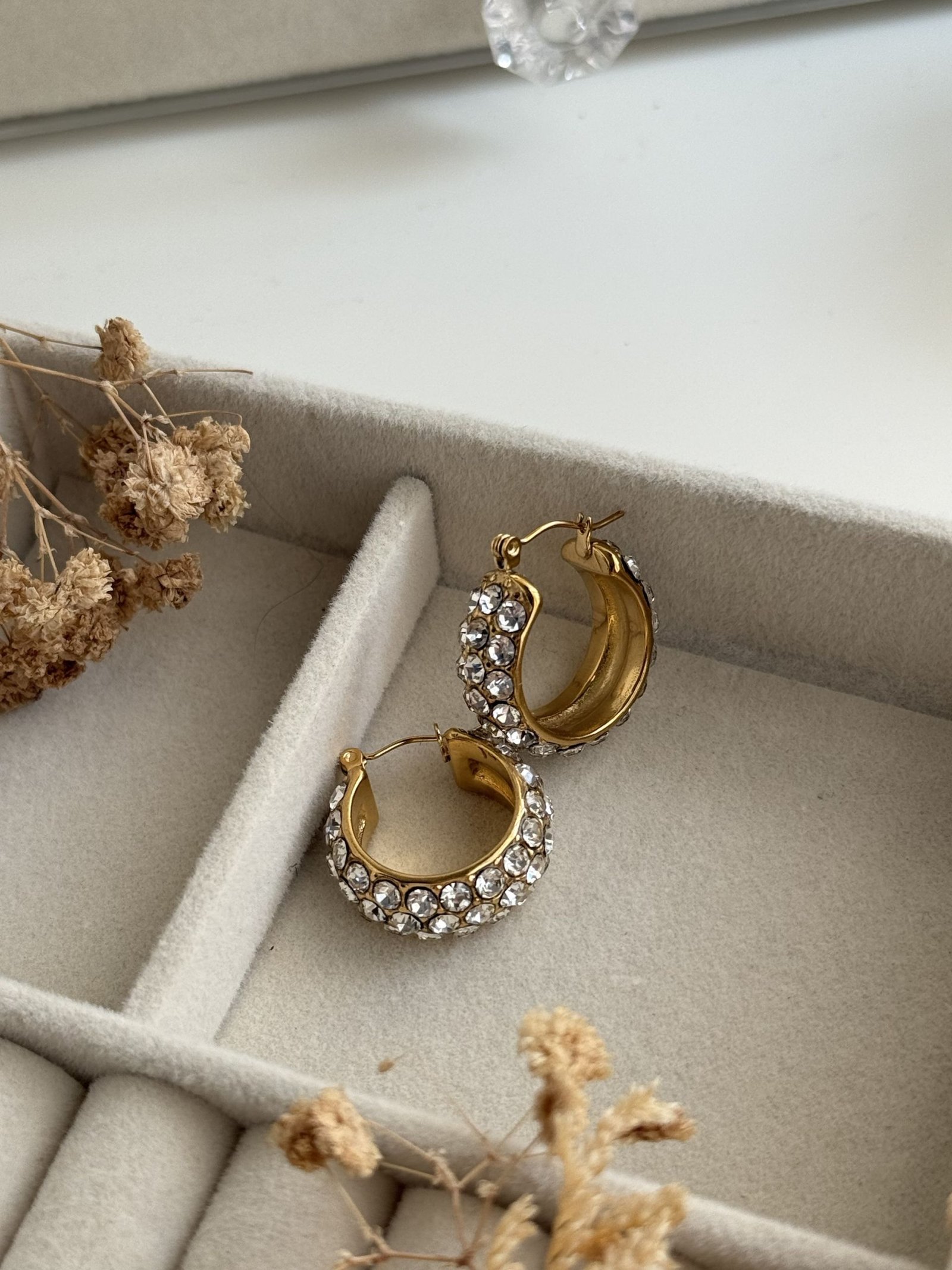 Diva Crystal Hoop Earrings