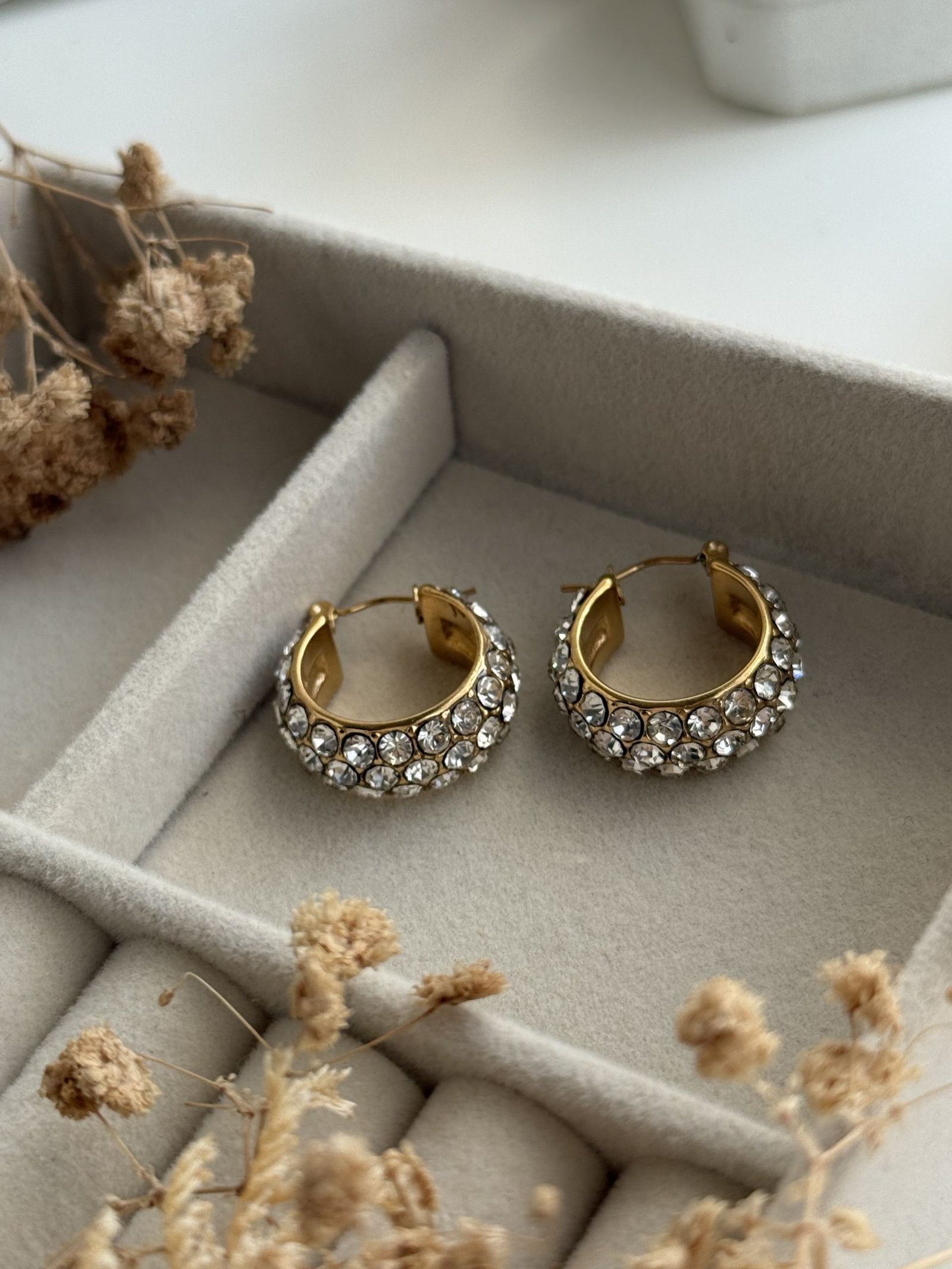 Diva Crystal Hoop Earrings