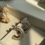 Diva Crystal Stud Hoop Earrings