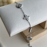 Lunaria Crystal Motif Chain Bracelet
