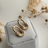 Aurelia Link Hoop Earrings