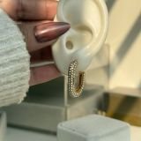 Sybil Crystal Curve Earrings