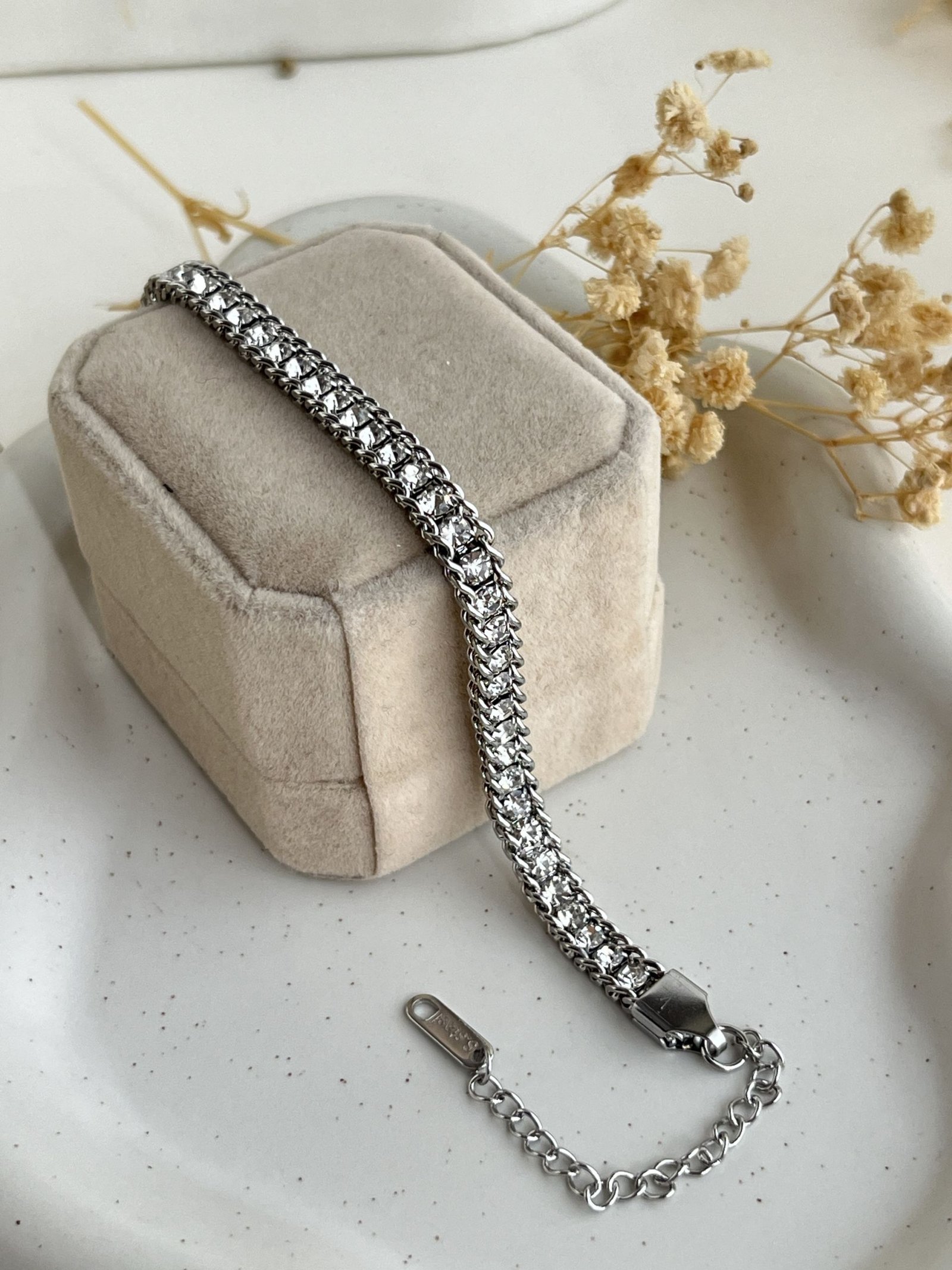 Seraphine Crystal Link Chain Bracelet