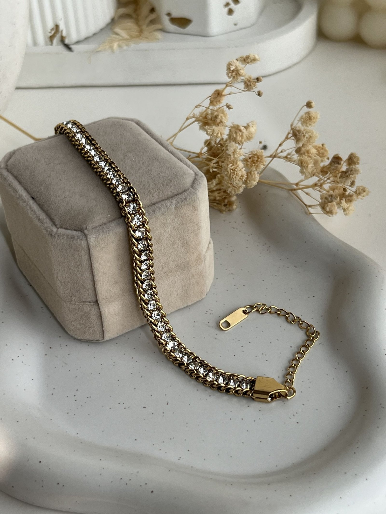 Seraphine Crystal Link Chain Bracelet