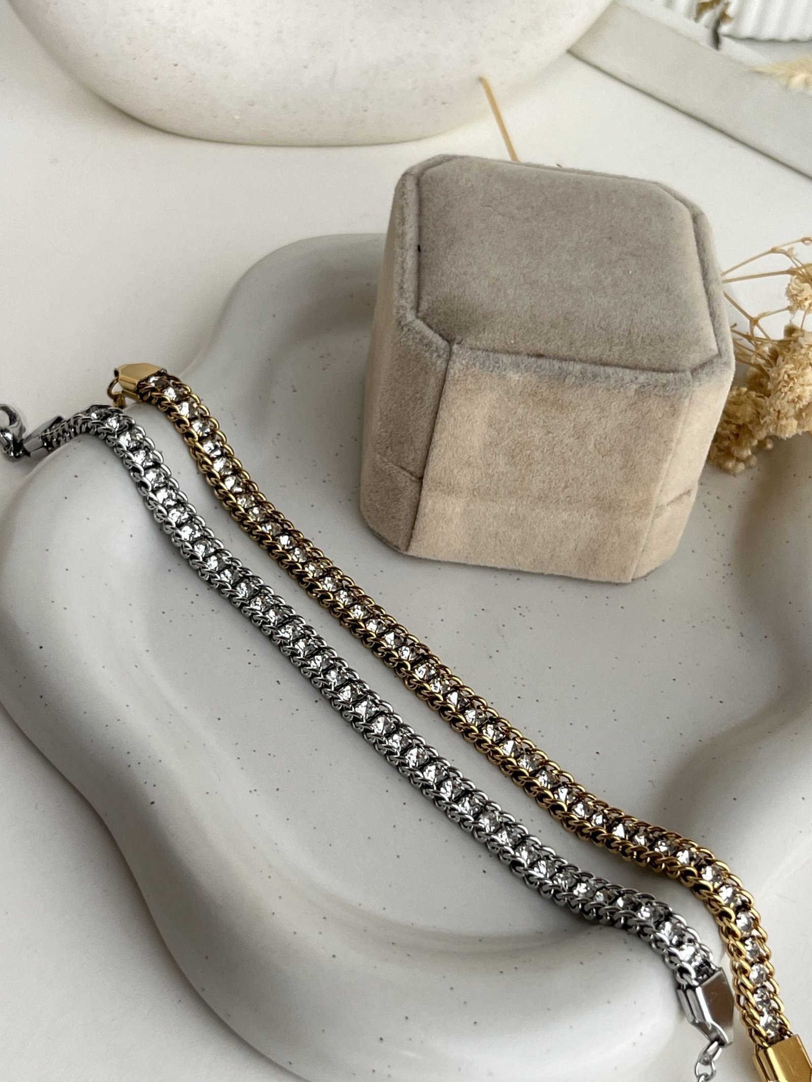 Seraphine Crystal Link Chain Bracelet