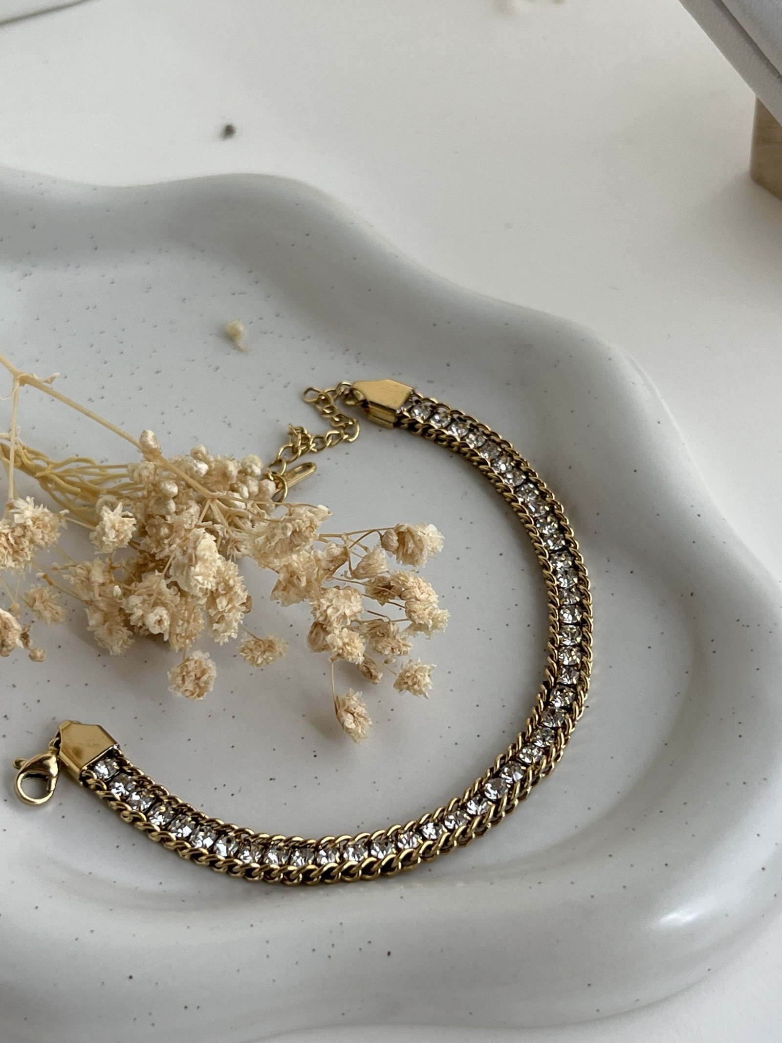 Seraphine Crystal Link Chain Bracelet