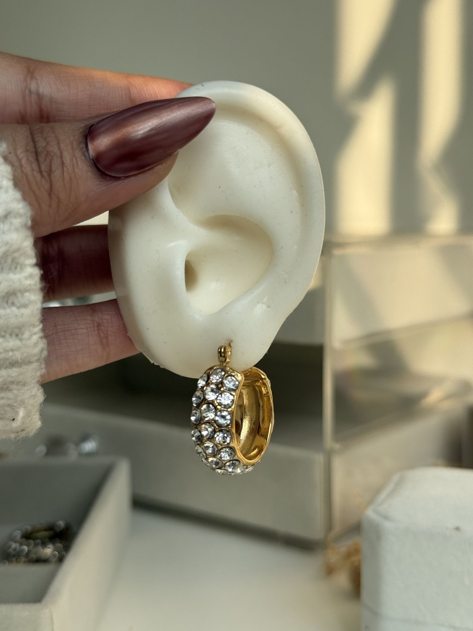 Diva Crystal Hoop Earrings