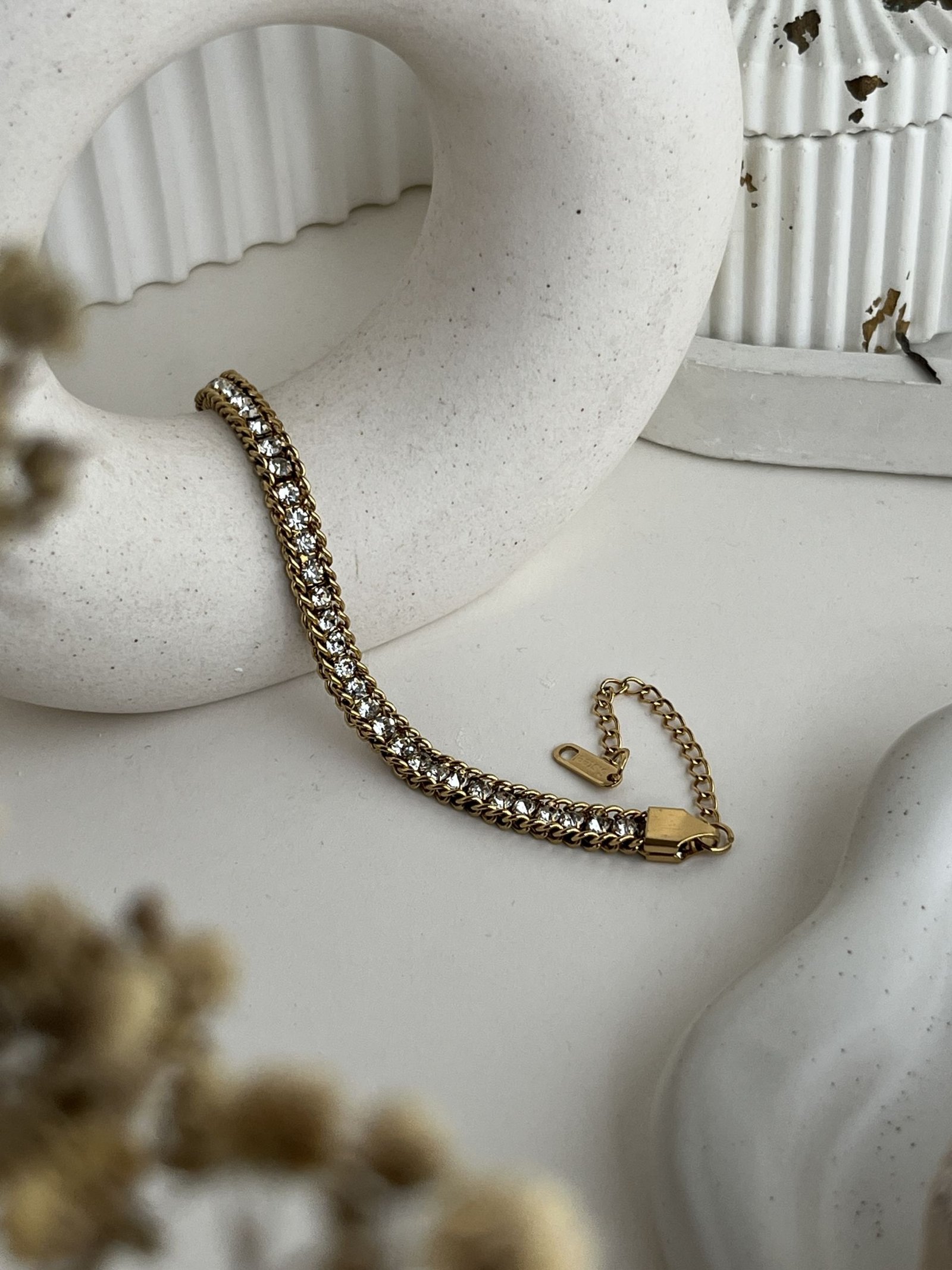 Seraphine Crystal Link Chain Bracelet