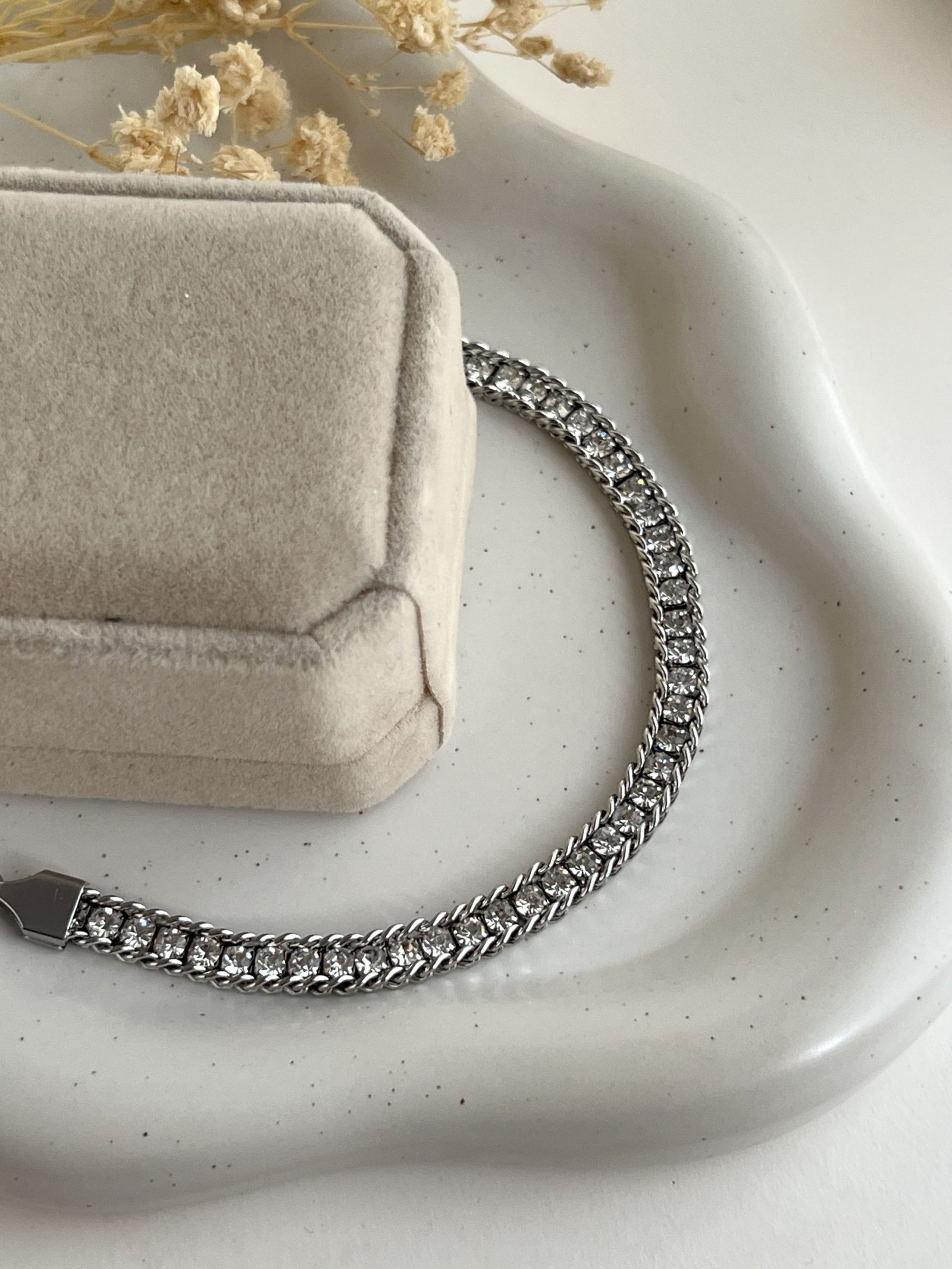 Seraphine Crystal Link Chain Bracelet