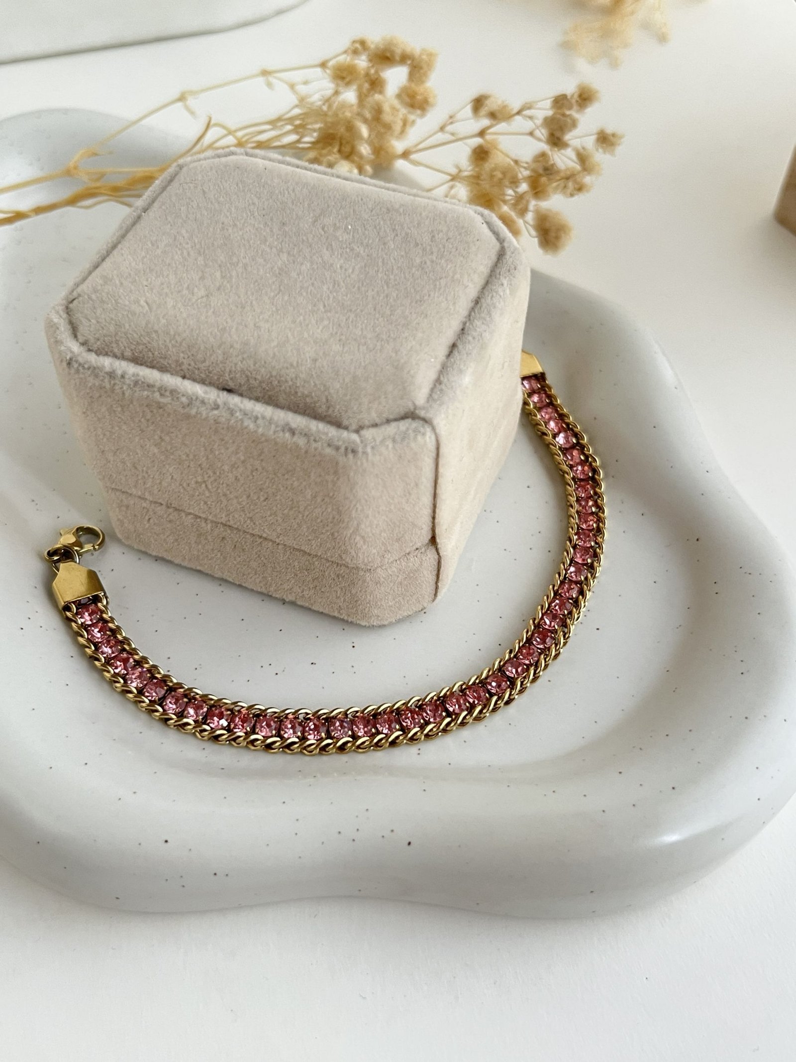 Seraphine Crystal Link Chain Bracelet