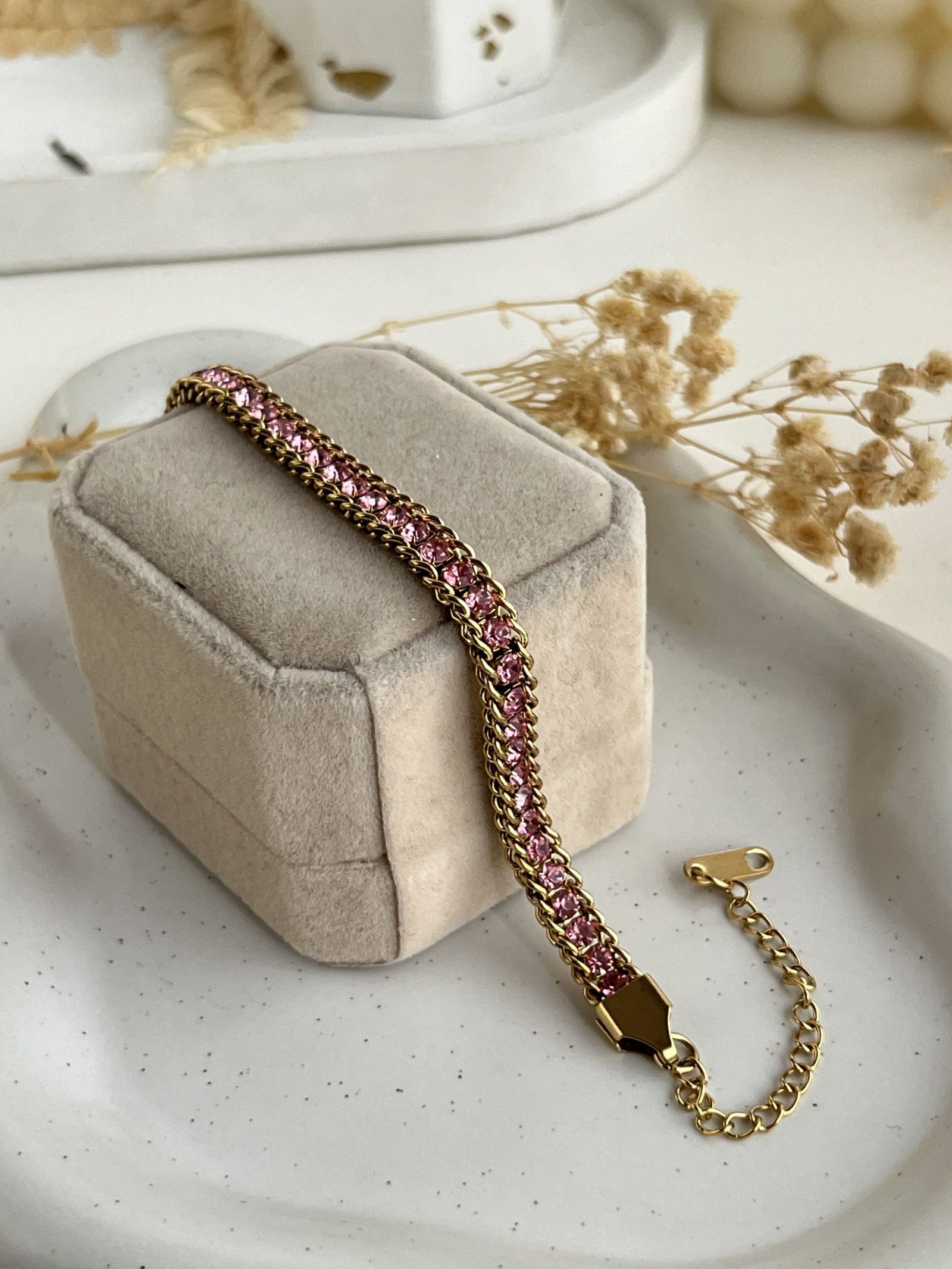 Seraphine Crystal Link Chain Bracelet