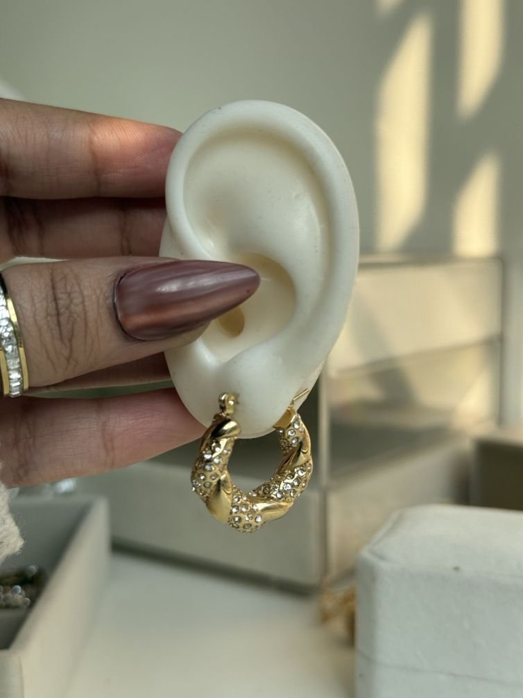 Aurelia Twist Pavé Hoops