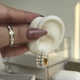 Pearl Halo Hoop Earrings