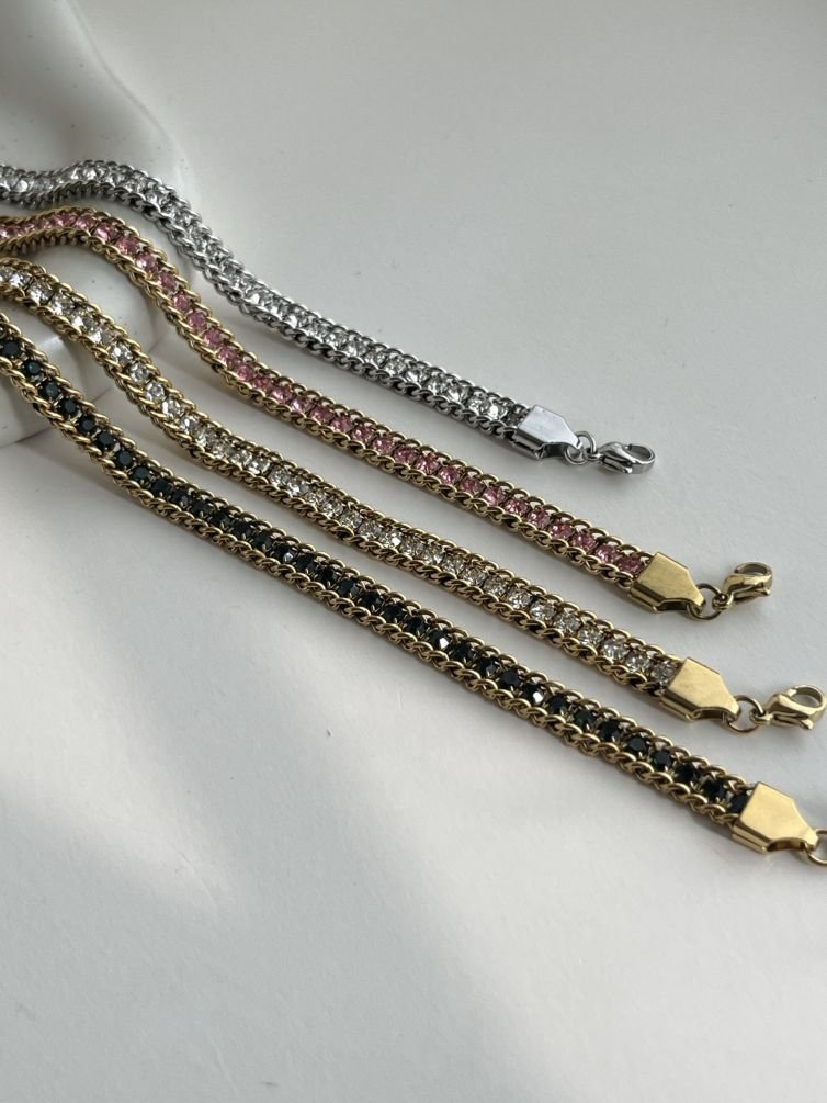 Seraphine Crystal Link Chain Bracelet