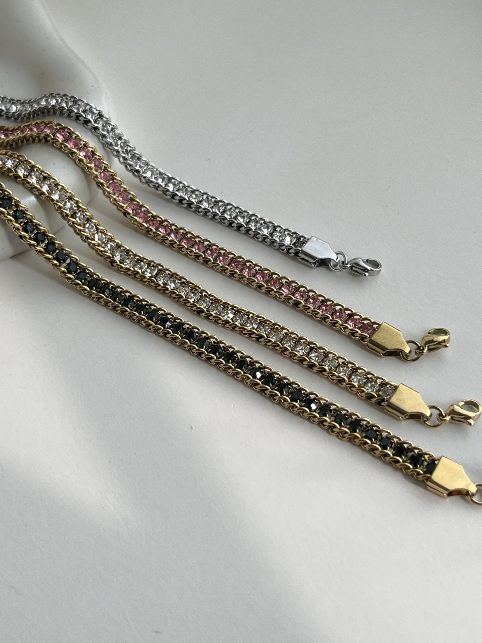 Seraphine Crystal Link Chain Bracelet