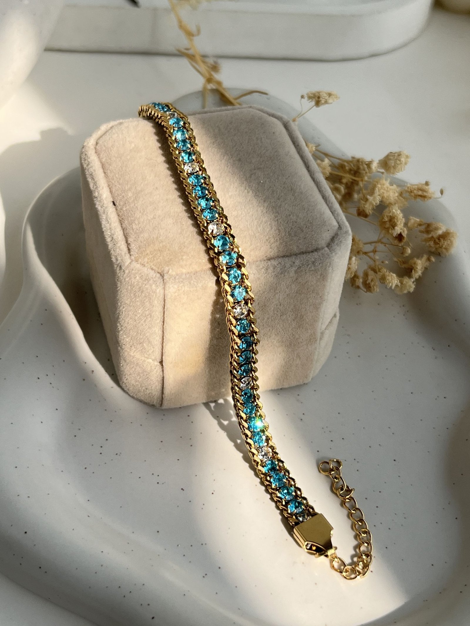 Aureline Duo-Tone Tennis Chain Bracelet