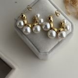 Aurora Pearl Cluster Stud Earrings