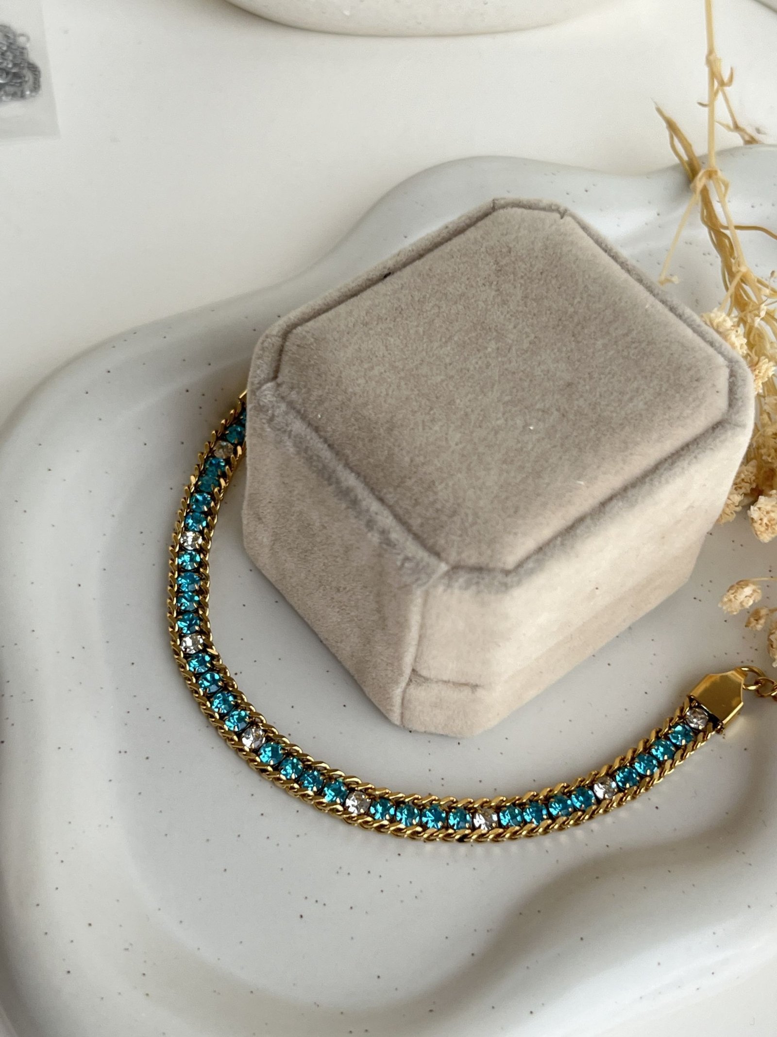 Aureline Duo-Tone Tennis Chain Bracelet