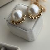 Aurelia Pearl Halo Stud Earrings