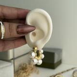 Aurora Pearl Cluster Stud Earrings