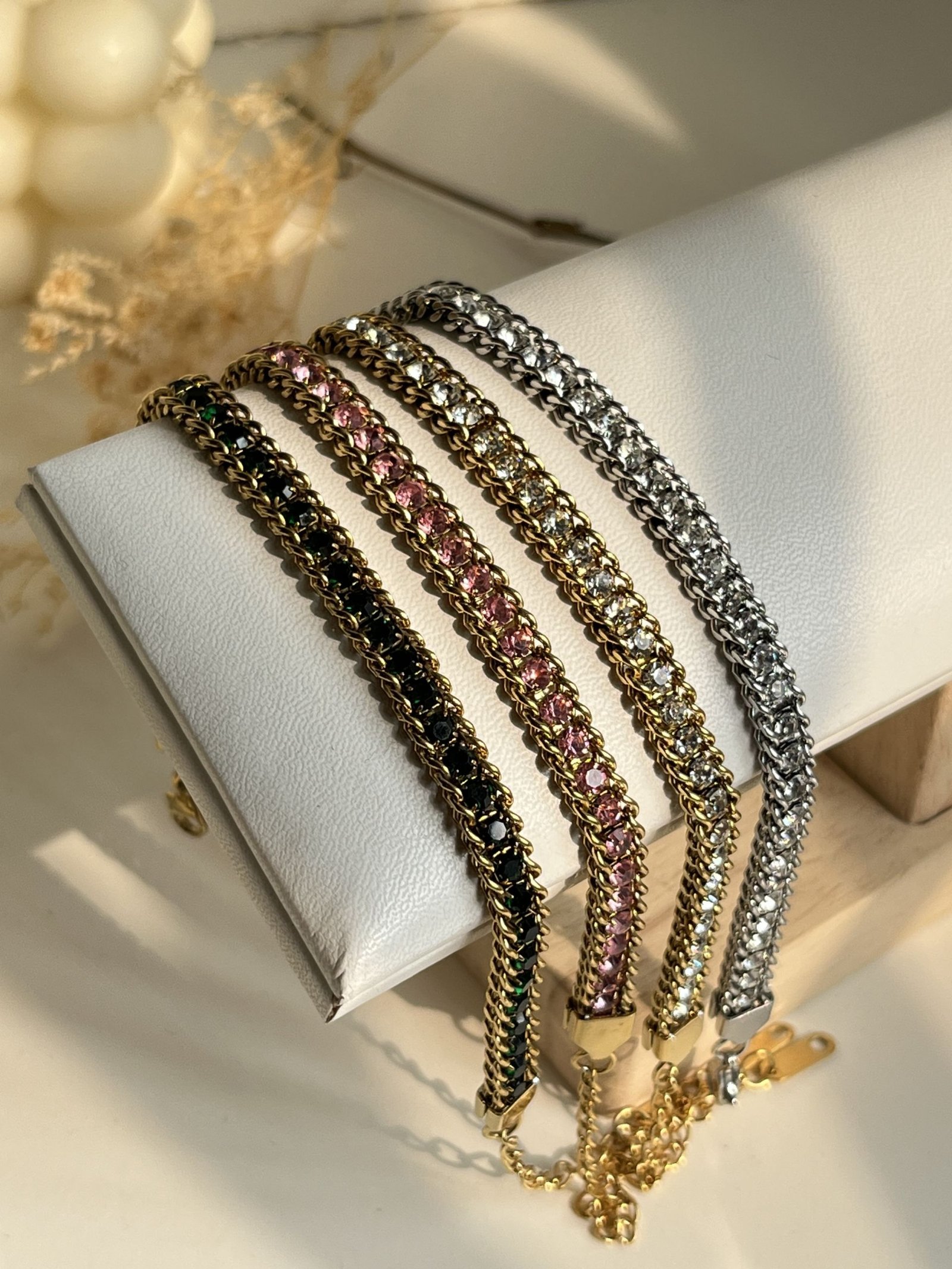 Aureline Duo-Tone Tennis Chain Bracelet