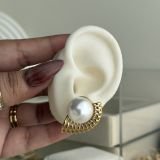 Pearl Flight Vintage Stud Earrings